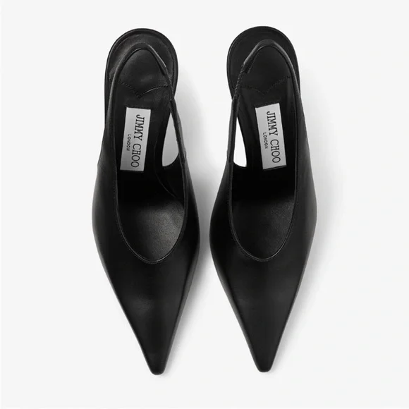 EUC Jimmy Choo Isa 95MM Leather Slingback Pumps $975 38.5 - Picture 4 of 12